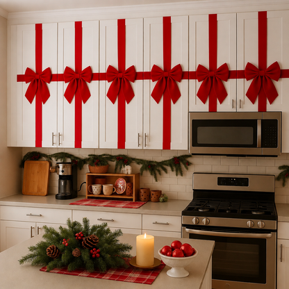 Bovella's Christmas Cabinet Bow